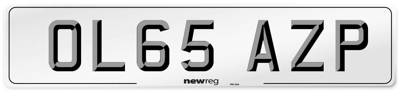 OL65 AZP Number Plate from New Reg